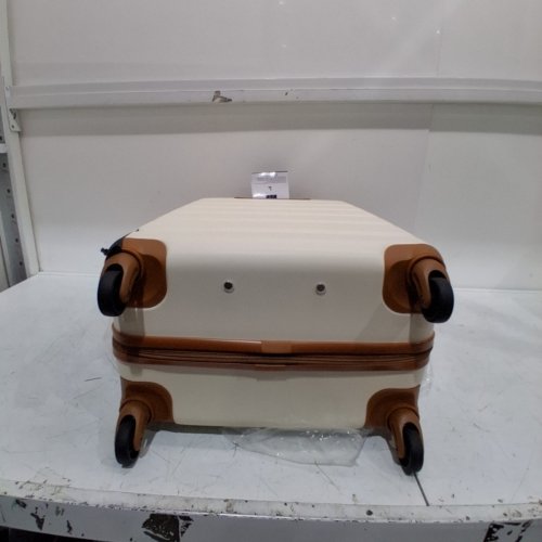 COOLIFE HARDSHELL SPINNER SUITCASE WITH TSA LOCK- 24" (4-7DAYS TRAVEL)- APRICOT/WHITE image 5
