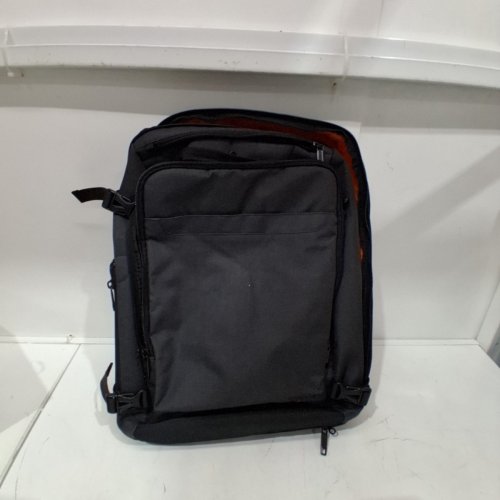 AMAZON BASICS SLIM CARRY ON LAPTOP TRAVEL WEEKENDER BACKPACK - BLACK/ORANGE image 2
