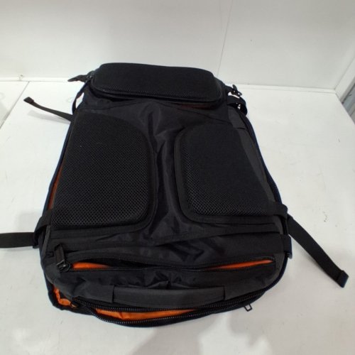 AMAZON BASICS SLIM CARRY ON LAPTOP TRAVEL WEEKENDER BACKPACK - BLACK/ORANGE image 4