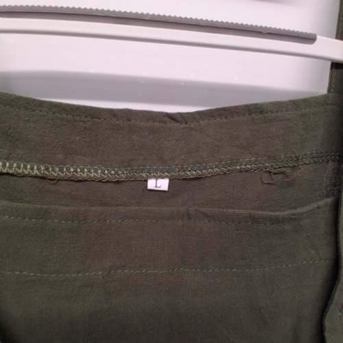 WOMEN'S LIGHTWEIGHT BAGGY BIB OVERALLS - LARGE - DARK OLIVE image 3