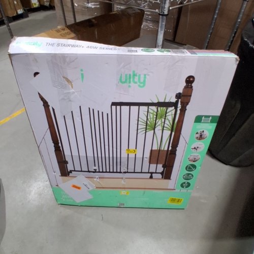 INGENUITY THE STAIRWAY+ 46W SERIES PET/BABY GATE - 32.5" X 31"-46" - BLACK (MODEL: 17171) image 4