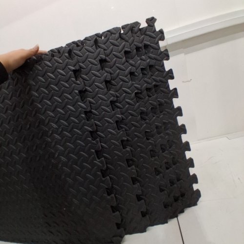 6PK CAP BARBELL T-PATTERN EXERCISE MAT -24" X 24" - BLACK (MODEL: MTIS-1206T) image 4