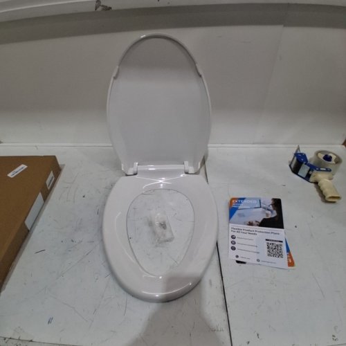 GARVEE ELONGATED SOFT CLOSE TOILET SEAT COVER / LID - 19" - WHITE (MODEL: PHO-0R8LA399) image 2