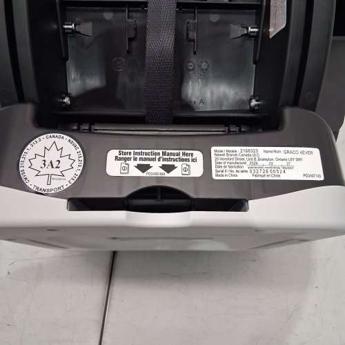 GRACO 4EVER 4-IN-1 CONVERTIBLE WASHABLE CAR SEAT - 4-120LBS MAX - BLACK (MODEL: 2168323) image 2