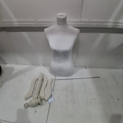 MEETINGHOME DRESS FORM MANNEQUIN - 58" - 67" - WHITE/BEIGE - (MODEL: MQ-FL2104-WHITE) image 2