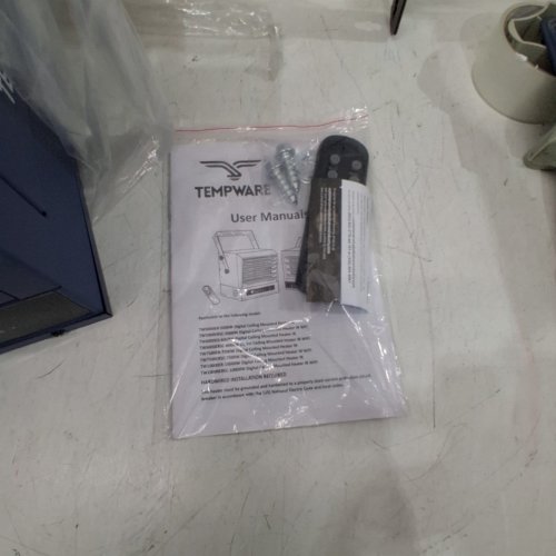 TEMPWARE 7500W ELECTRIC GARAGE HEATER, DIGITAL FAN-FORCED CEILING MOUNT SHOP HEATER WITH FULL-FUNCTION REMOTE, 240-VOLT HARDWIRED 12-HOUR TIMER - BLUE (MODEL: TW7500ER) image 3
