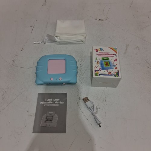 EARLY EDUCATION TALKING FLASH CARD DEVICE FRENCH AND ENGLISH - BLUE - (MODEL: KPJ06) image 3