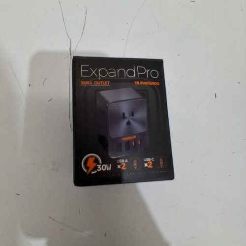 TESSAN EXPANDPRO WALL OUTLET EXTENDER - 30W - BLACK (MODEL: TS-FW01US00) image 5