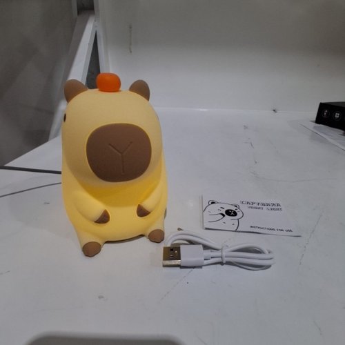 CAPYBARA SILICONE RECHARGEBLE NIGHT LIGHT WITH LONG LASTING BATTERY AND BUILT IN TIMER - 5 V - BEIGE image 3