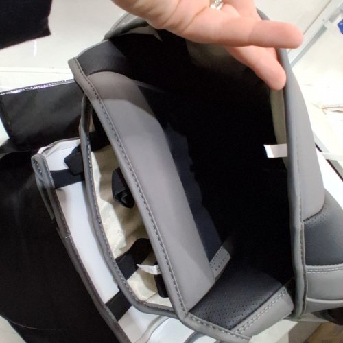 FLORICH FRONT WATERPROOF LEATHER SEAT COVERS - UNIVERSAL FIT FOR SEDAN, SUV & PICK-UP TRUCK - BLACK/GREY (MODEL: FKWZ319) image 4