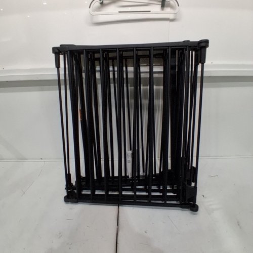 REGALO 4-IN-1 8-PANEL SUPER WIDE METAL SAFETY GATE/PLAY YARD - 24"-192" X 28" - BLACK (MODEL: 1350 B DS) image 2
