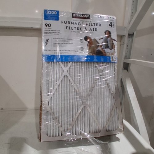4PK KIRKLAND SIGNATURE HIGH PERFORMANCE FURNACE FILTERS - 16" X 25" X 1" - WHITE (MODEL: 928373) image 2