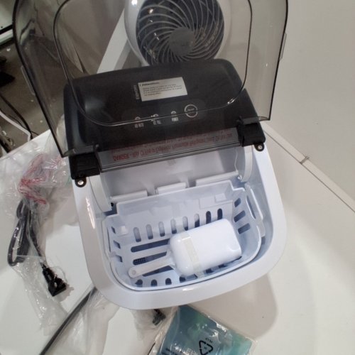 EUHOMY COUNTERTOP ICE MAKER MACHINE WITH HANDLE, BASKET AND SCOOP - MAKES 26LB/DAY - BLACK (MODEL: IM001-BBL-CAEH) image 5