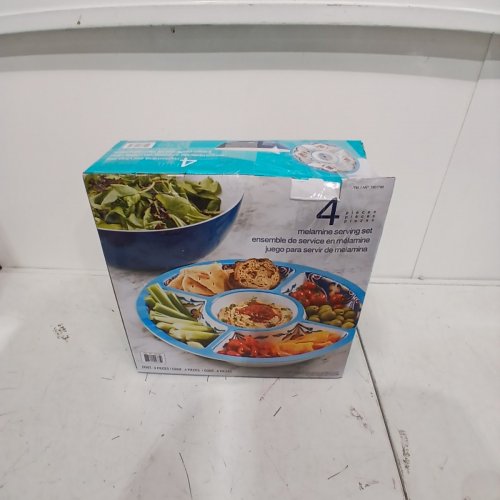 4PC PANDEX MELAMINE SERVING SET, BLUE PATTERN (MODEL:1901790) image 6