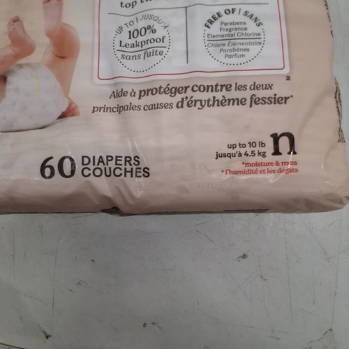 180PK HUGGIES SKIN ESSENTIAL DISPOSABLE DIAPERS - SIZE N (10LBS MAX) image 2