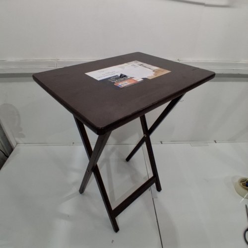 MAINSTAYS FOLDING SINGLE TV TRAY TABLE - 19" X 14.6" X 26" - BROWN image 3