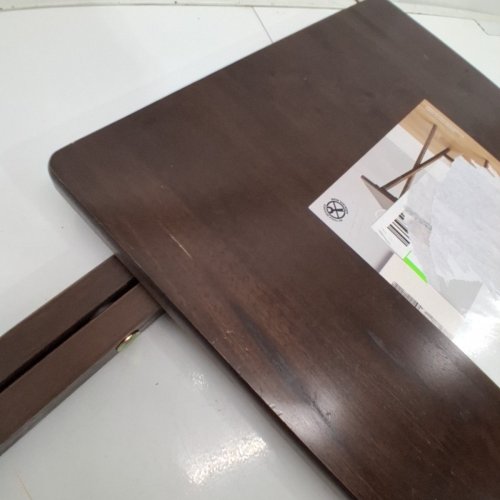 MAINSTAYS FOLDING SINGLE TV TRAY TABLE - 19" X 14.6" X 26" - BROWN image 6