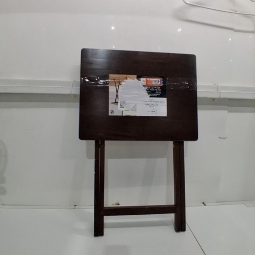 MAINSTAYS FOLDING SINGLE TV TRAY TABLE - 19" X 14.6" X 26" - BROWN image 7