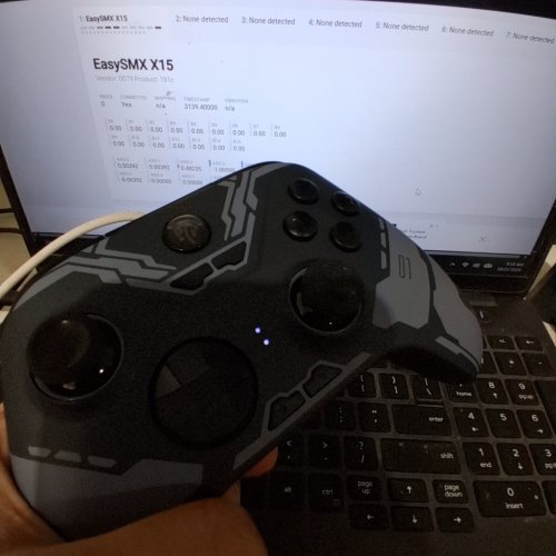 EASYSMX X15 WIRELESS RECHARGEABLE CONTROLLER WITH 2.4G USB RECEIVER AND BLUETOOTH MODES - BLACK image 3