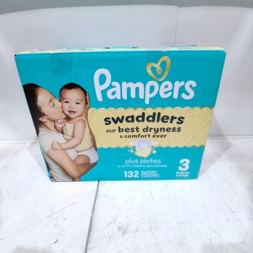 132PK PAMPERS SWADDLERS DIAPERS - SIZE 3 (1326LB) image 3