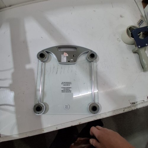 WEIGHT WATCHERS DIGITAL GLASS BATHROOM SCALE - 400 LBS CAPACITY- SILVER image 4