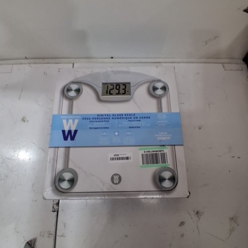 WEIGHT WATCHERS DIGITAL GLASS BATHROOM SCALE - 400 LBS CAPACITY- SILVER image 6