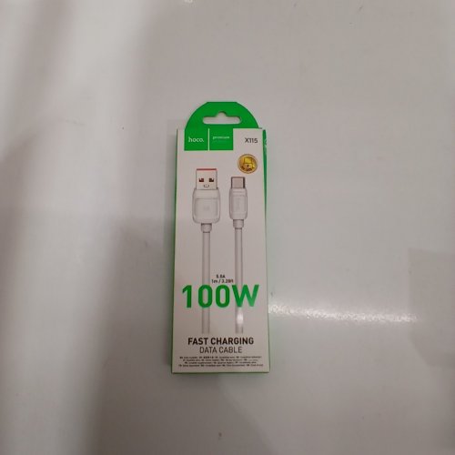 HOCO FAST CHARGING DATA CABLE - USB TO USB-C - 3.28FT - 100W - WHITE (MODEL: X115) image 2