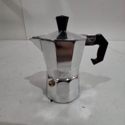 CLASSIC OCTAGONAL ALUMINUM STOVETOP ESPRESSO MAKER MOKA POT COFFEE BREWER - 5" - SILVER image 4