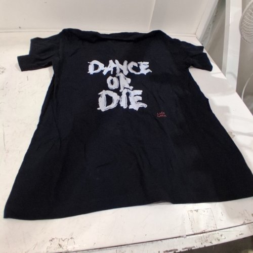 WOMENS LADY GAGA DANCE OR DIE T-SHIRT - MEDIUM - BLACK image 2