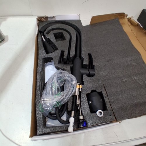DAYONE 3-IN-1 KITCHEN FAUCET WITH PULL DOWN SPRAYER AND WATER FILTER - MATT BLACK image 3
