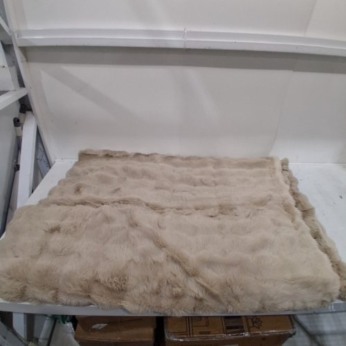 MELLOW SOFT LIGHT WEIGHT CLOUD THROW BLANKET - 50" X 60" - LIGHT BROWN image 2