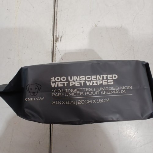 100PK ONEPAW UNSCENTED WET PET WIPES - 8" X 6" image 4