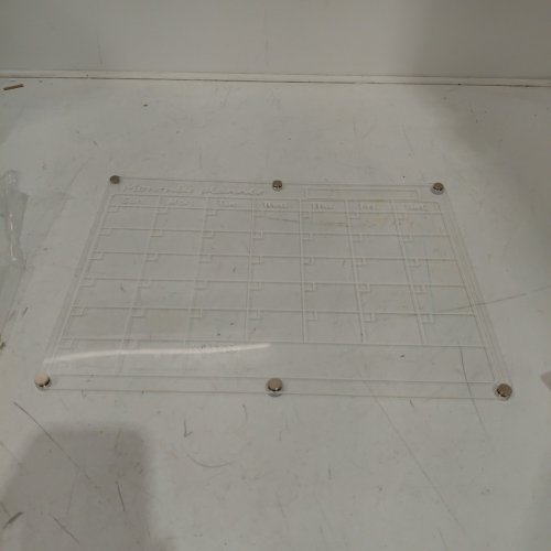 SWSKR MAGNETIC ACRYLIC CALENDAR FOR FRIDGE WITH ACCESSORIES - 16" X 12" - CLEAR image 2