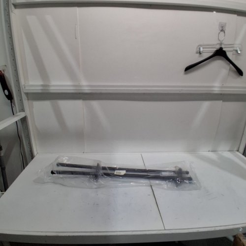 MOEN DOUBLE ADJUSTABLE CURVED SHOWER ROD - ADJUSTS FROM 57" TO 60" - MATTE BLACK (MODEL: DN2141BL) image 2