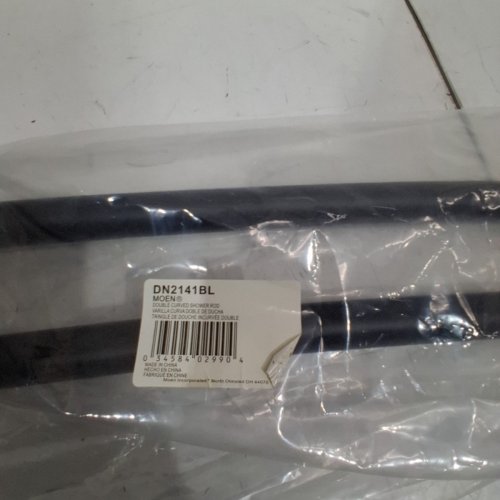 MOEN DOUBLE ADJUSTABLE CURVED SHOWER ROD - ADJUSTS FROM 57" TO 60" - MATTE BLACK (MODEL: DN2141BL) image 3