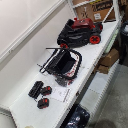 MZK CORDLESS ELECTRIC LAWN MOWER - 2X20V BATTERY - 13" - RED/BLACK (MODEL: ET1608) image 3