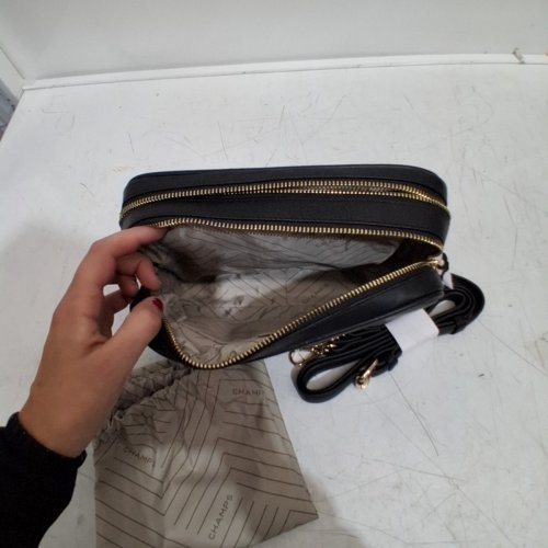 CHAMPS GALA COLLECTION LEATHER DOUBLE-ZIP SHOULDER BAG - BLACK (STYLE: LCB-506) image 4