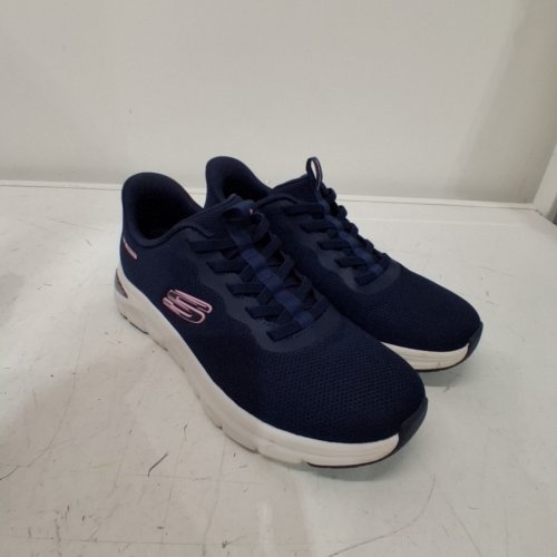 WOMEN'S SKECHERS HANDS FREE SWIFT FIT SLIP ON SNEAKERS - 8 - NAVY BLUE (STYLE: 179326CS / 2566408) image 3