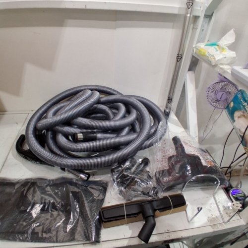 OVO CENTRAL VACUUM DELUXE PLUS KIT LV40DP - BRUSH MULTI SET - 40FT VAC DUAL VOTAGE SWITCH CONTROL HOSE image 2
