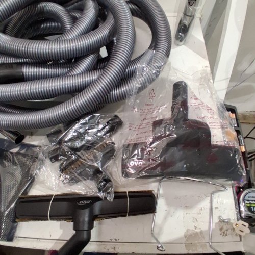 OVO CENTRAL VACUUM DELUXE PLUS KIT LV40DP - BRUSH MULTI SET - 40FT VAC DUAL VOTAGE SWITCH CONTROL HOSE image 3