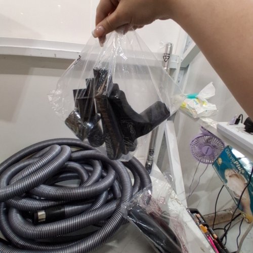 OVO CENTRAL VACUUM DELUXE PLUS KIT LV40DP - BRUSH MULTI SET - 40FT VAC DUAL VOTAGE SWITCH CONTROL HOSE image 7
