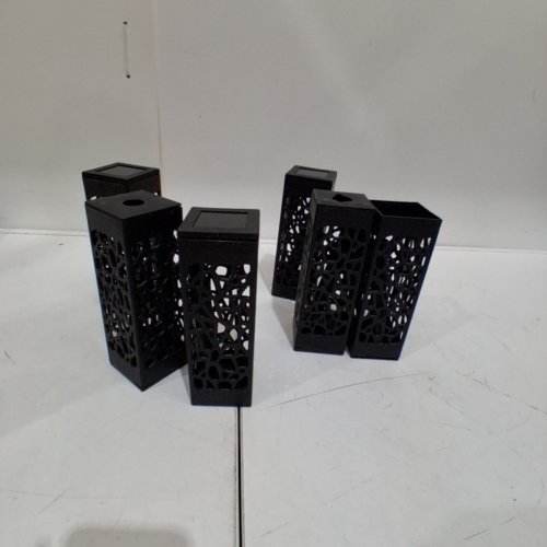 6PK SOLAR GARDEN LIGHTS - 7" - BLACK image 2