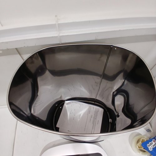 OVAL AUTOMATIC TOUCH FREE TRASH CAN - 13GAL - STAINLESS STEEL (MODEL: TC-1350R-SS) image 5