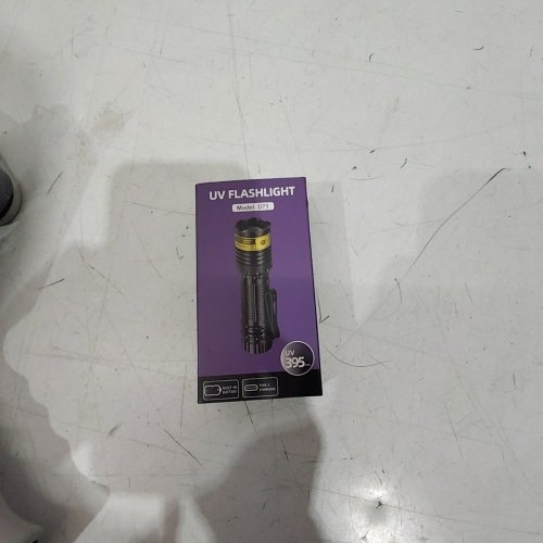 VMTENMV RECHARGEABLE MINI UV BLACKLIGHT FLASHLIGHT - 395 NM - BLACK (MODEL: D71) image 2