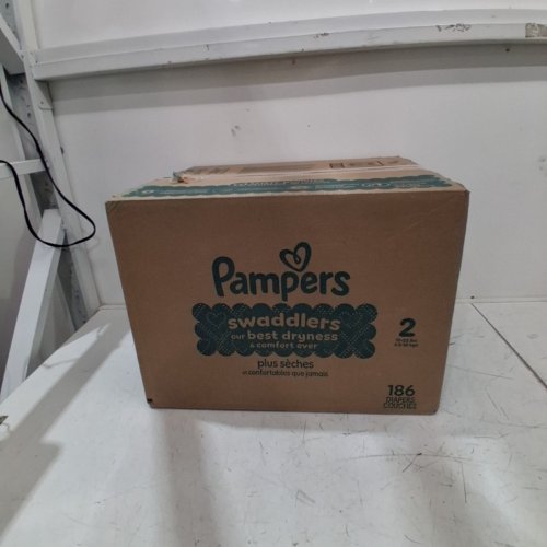 186PK PAMPERS SWADDLERS DISPOSABLE BABY DIAPERS - SIZE 2 image 4