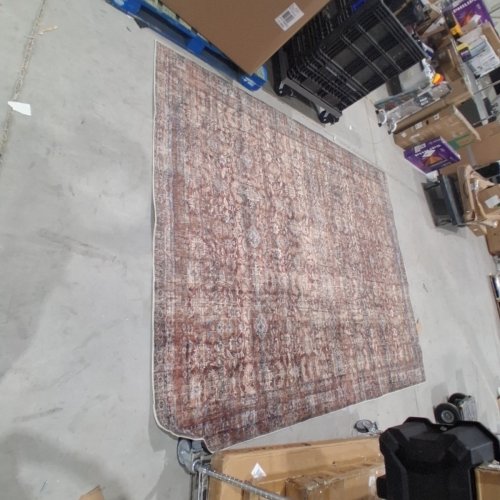 PURECOZY AREA RUG FOR LIVING ROOM / BEDROOM - 8FT X 10FT - BROWN AND CREAM image 2
