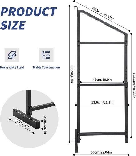4PK NUCHOICE SHIPPING CONTAINER SHELVING BRACKETS KIT - 1100 LBS MAX - BLACK - (MODEL: NU-CA00552) image 2