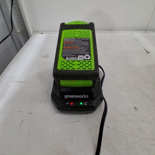 2PC GREENWORKS 2.0 AH RECHARGEABLE LITHIUM-ION BATTERY & CHARGER - 40V (MODEL: 29652) image 2