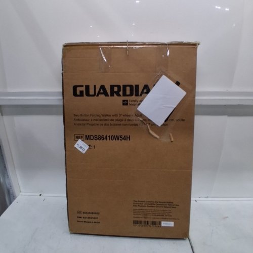GUARDIAN TWO BUTTON FOLDING WALKER WITH 5" WHEELS - SILVER (ITEM: MDS86410W54H) image 3