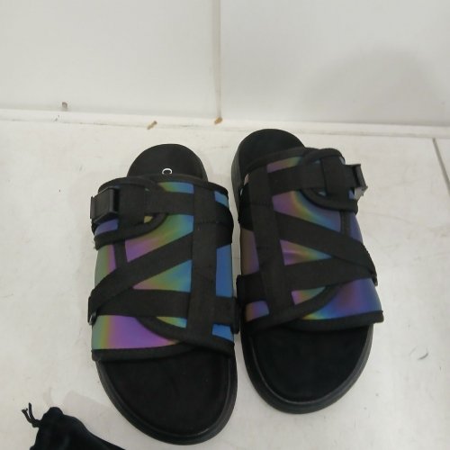 MEN'S DRACO REMASTERED DRACO SLIDES - SIZE 11-12 - BLACK/REFLECTIVE GOD MODE image 2